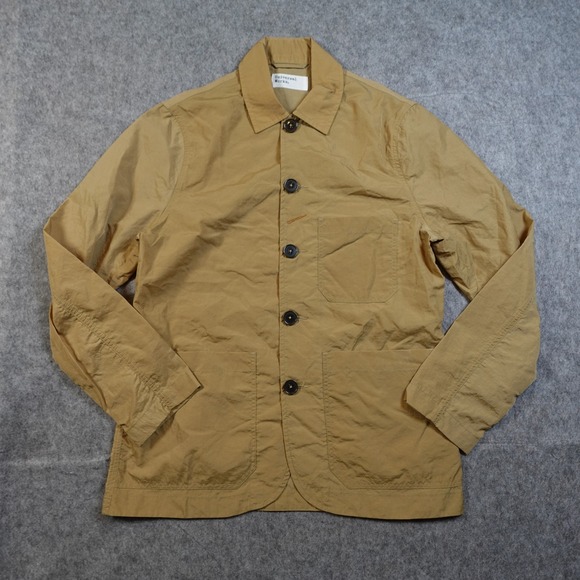 Universal Works Jacket Mens Medium Bakers Chore Sand Utility Workwear Military